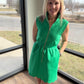 Emerald Scallop Dress