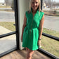 Emerald Scallop Dress