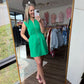 Emerald Scallop Dress