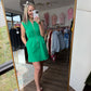 Emerald Scallop Dress