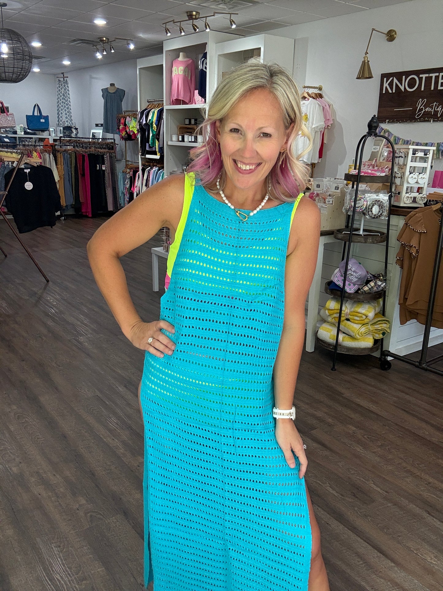 Beach Dress Coverup- Blue