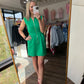 Emerald Scallop Dress