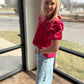 Kimber Eyelet Top-Pink