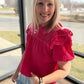 Kimber Eyelet Top-Pink