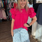 Kimber Eyelet Top-Pink