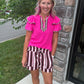 Sweet Stripe Paperbag Short