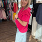 Kimber Eyelet Top-Pink
