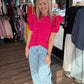 Kimber Eyelet Top-Pink