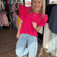 Kimber Eyelet Top-Pink