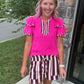 Sweet Stripe Flutter Top