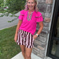 Sweet Stripe Flutter Top
