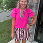 Sweet Stripe Flutter Top