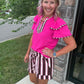 Sweet Stripe Flutter Top