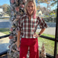 Holly Plaid Ruffle Top