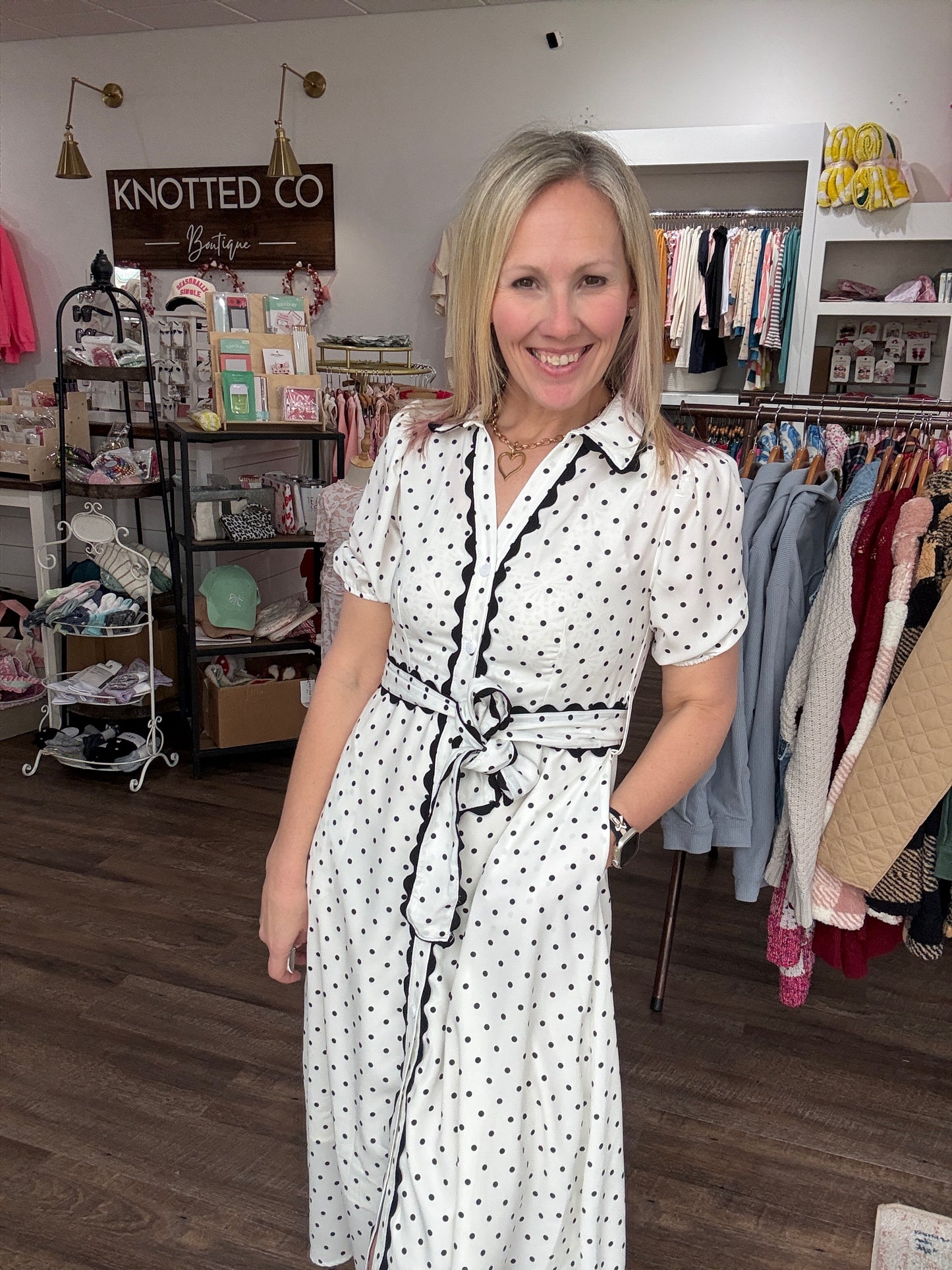Polka Perfect Midi Dress