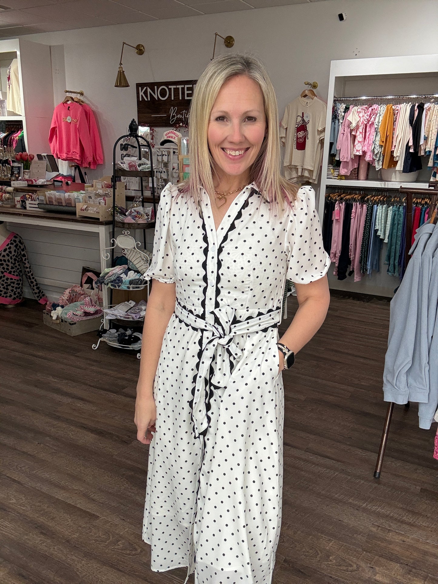 Polka Perfect Midi Dress