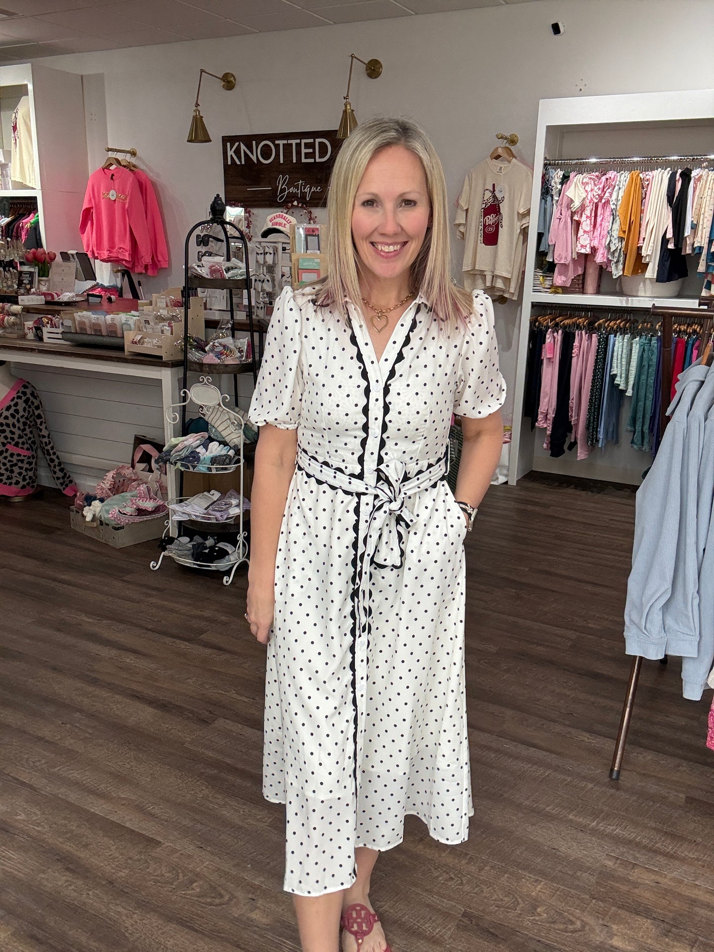 Polka Perfect Midi Dress