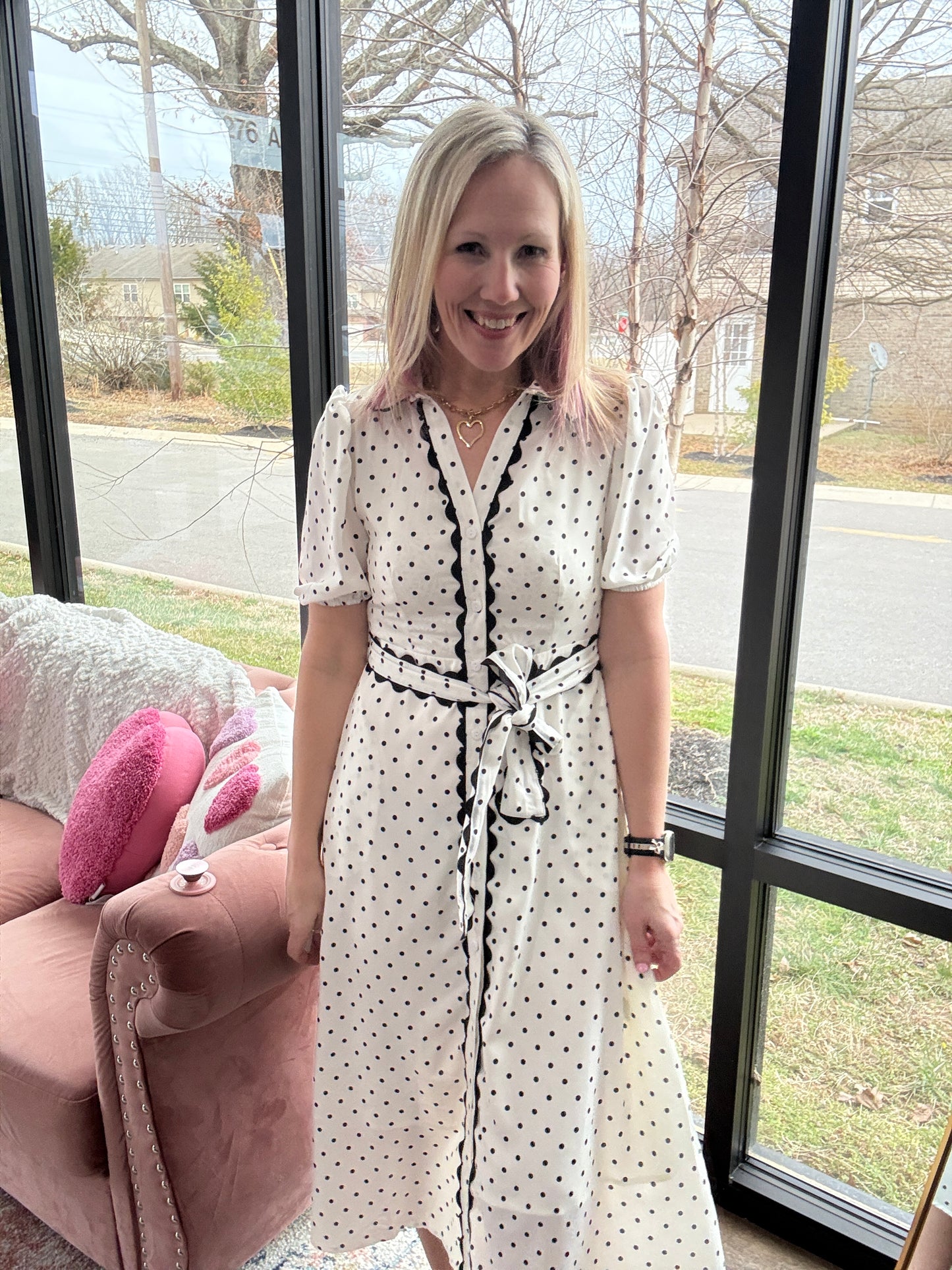 Polka Perfect Midi Dress