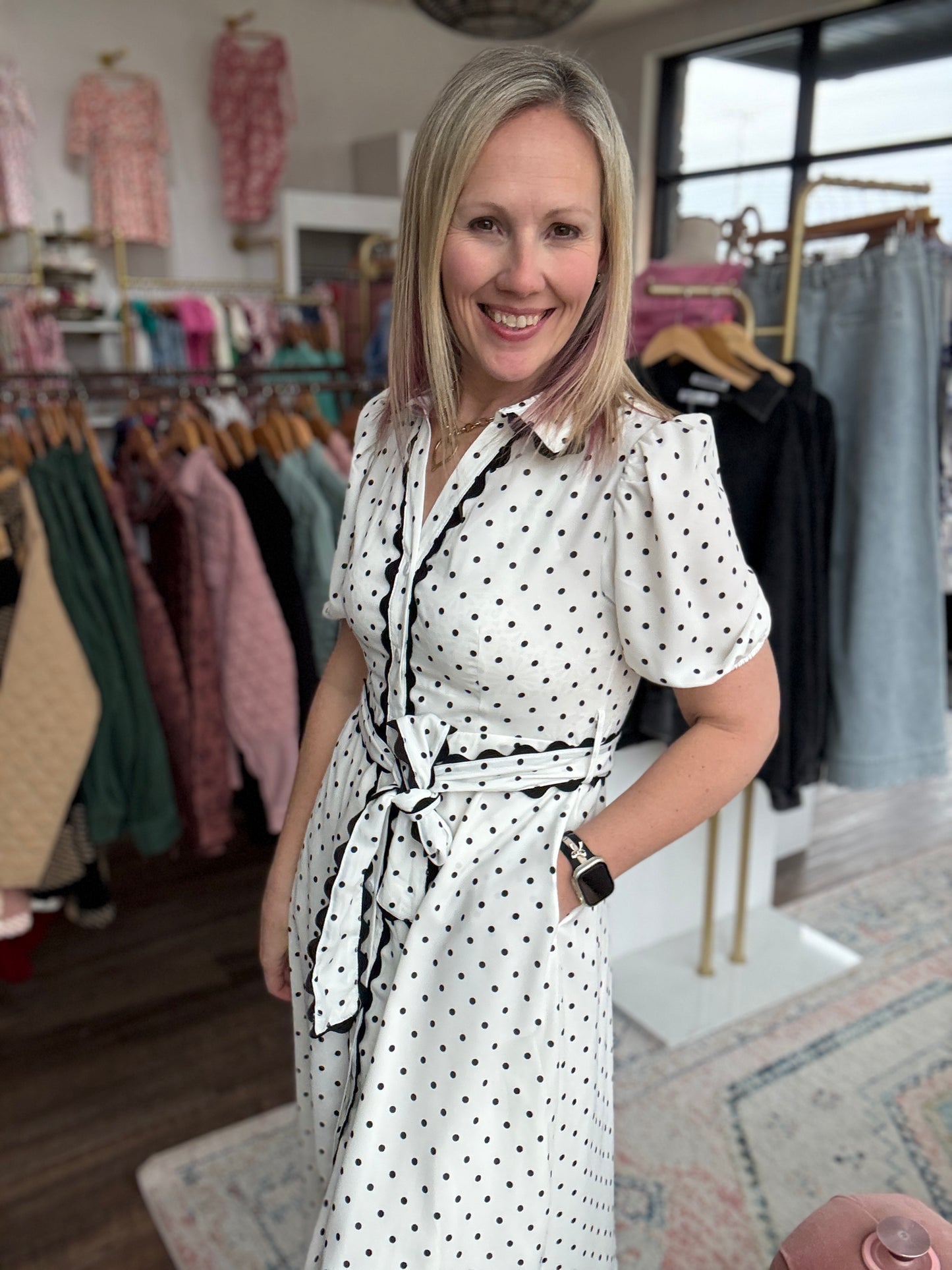 Polka Perfect Midi Dress