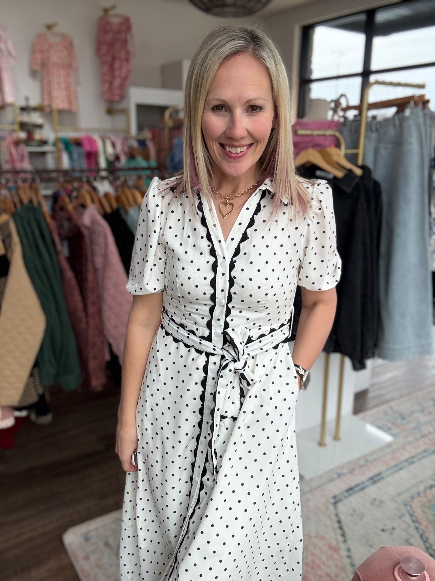 Polka Perfect Midi Dress