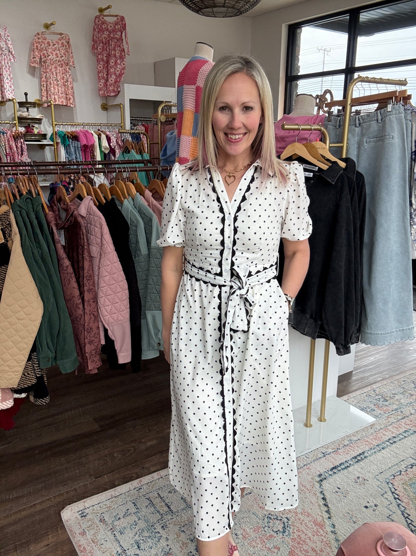 Polka Perfect Midi Dress