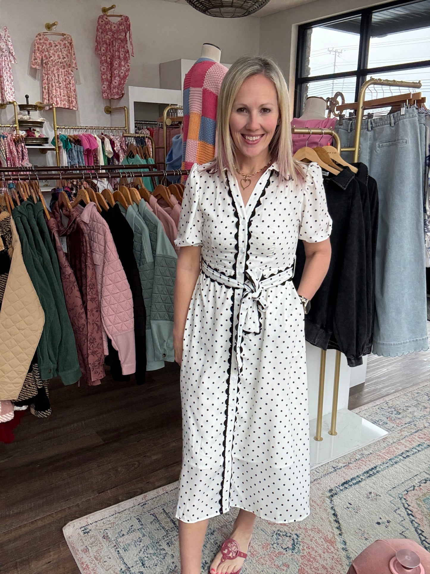 Polka Perfect Midi Dress