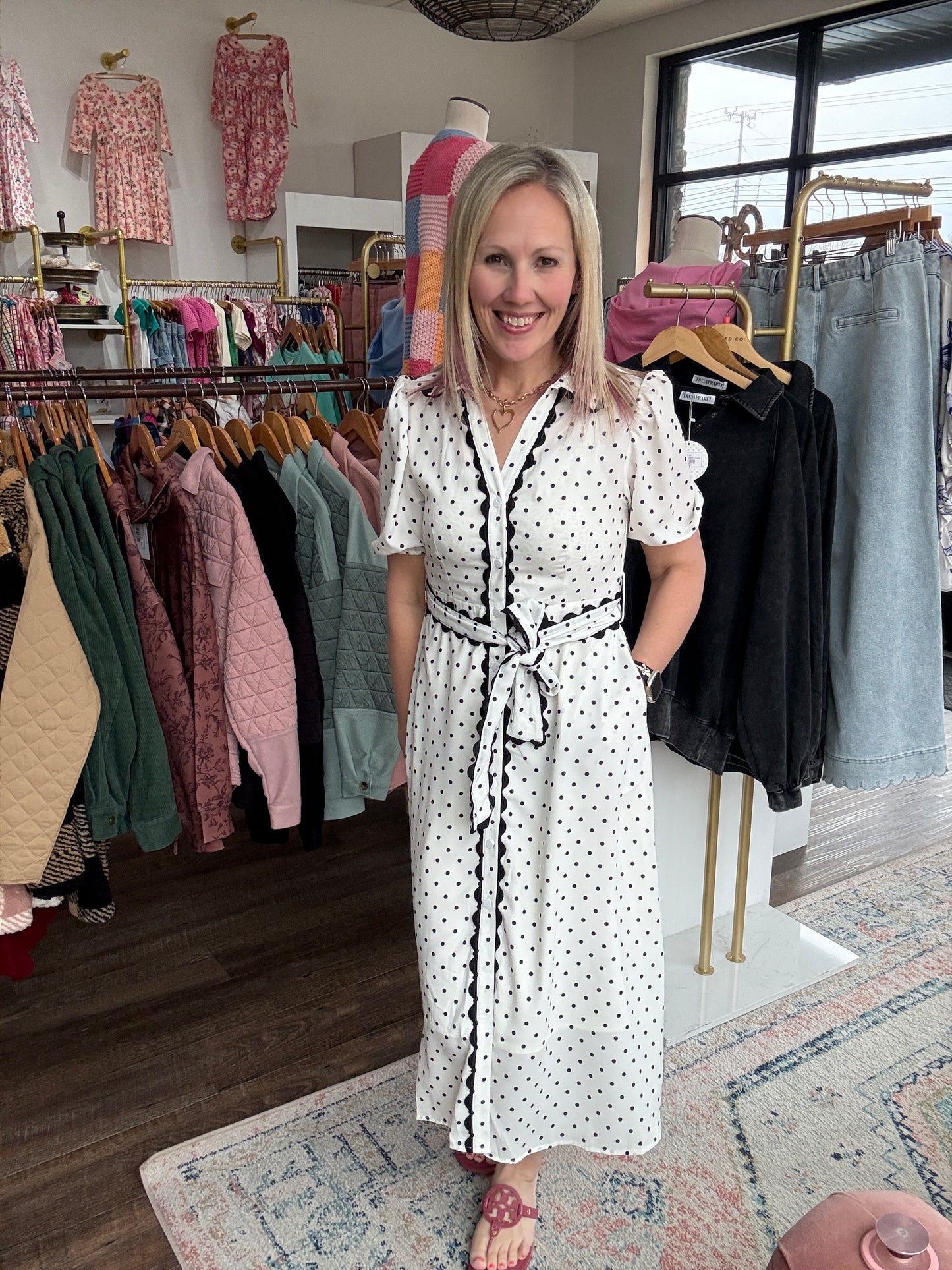 Polka Perfect Midi Dress