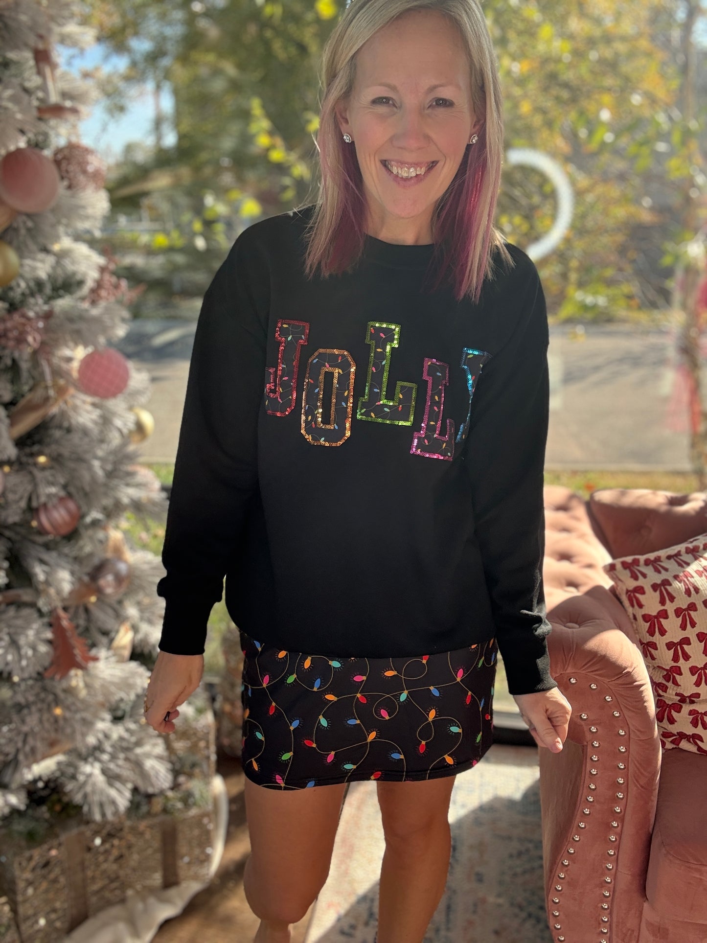 Christmas Lights Skort