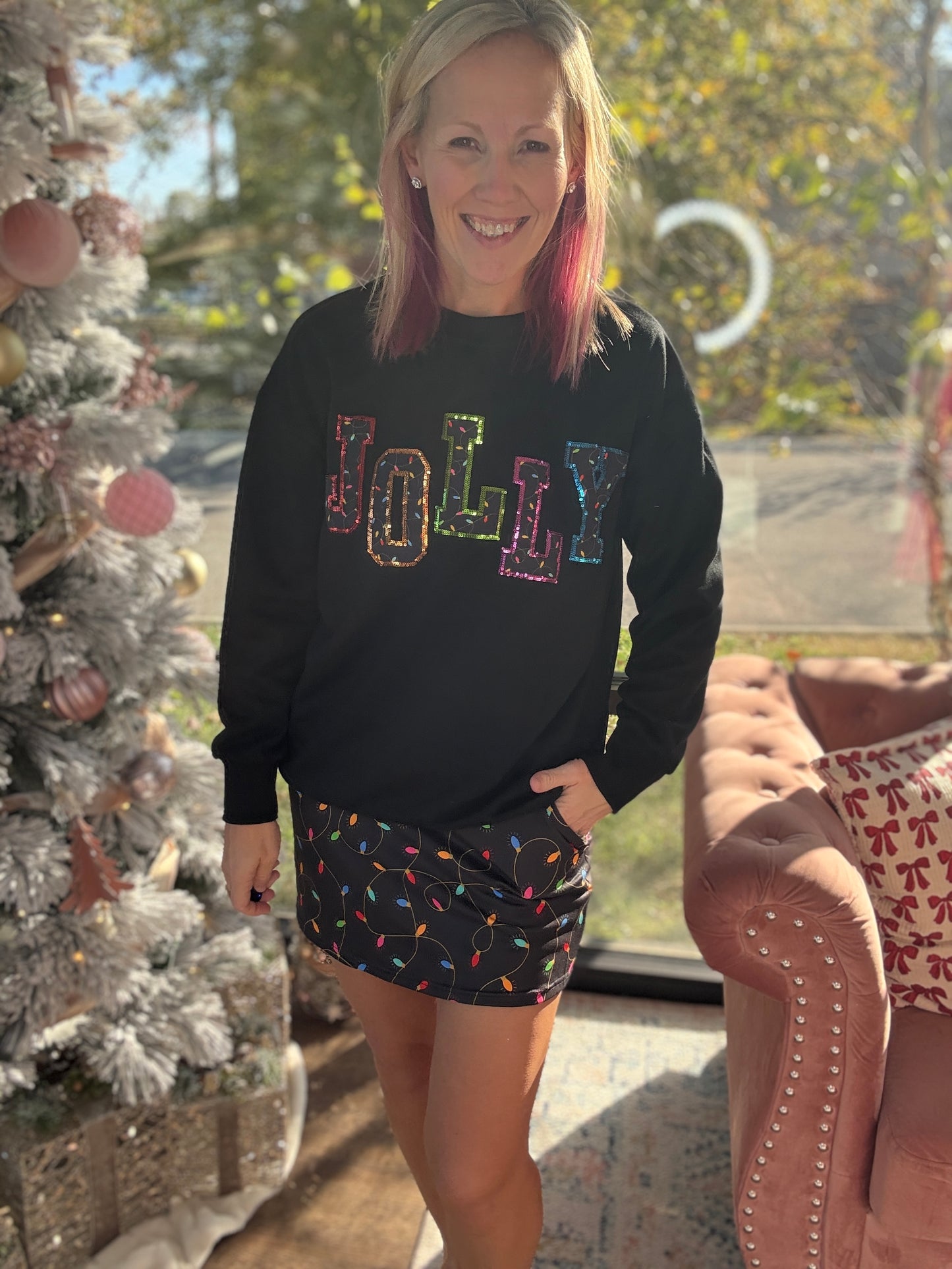 Christmas Lights Skort