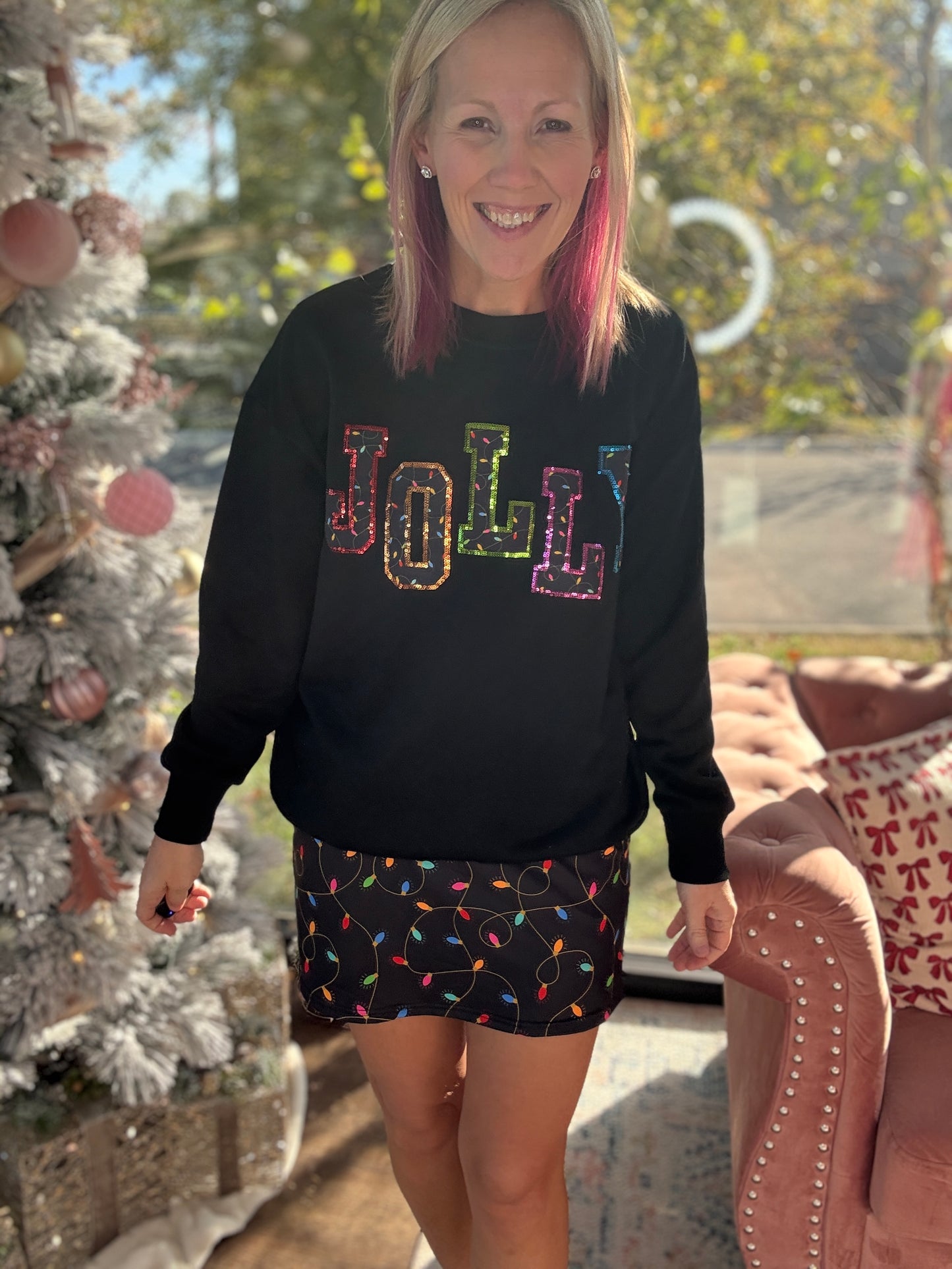 Christmas Lights Skort