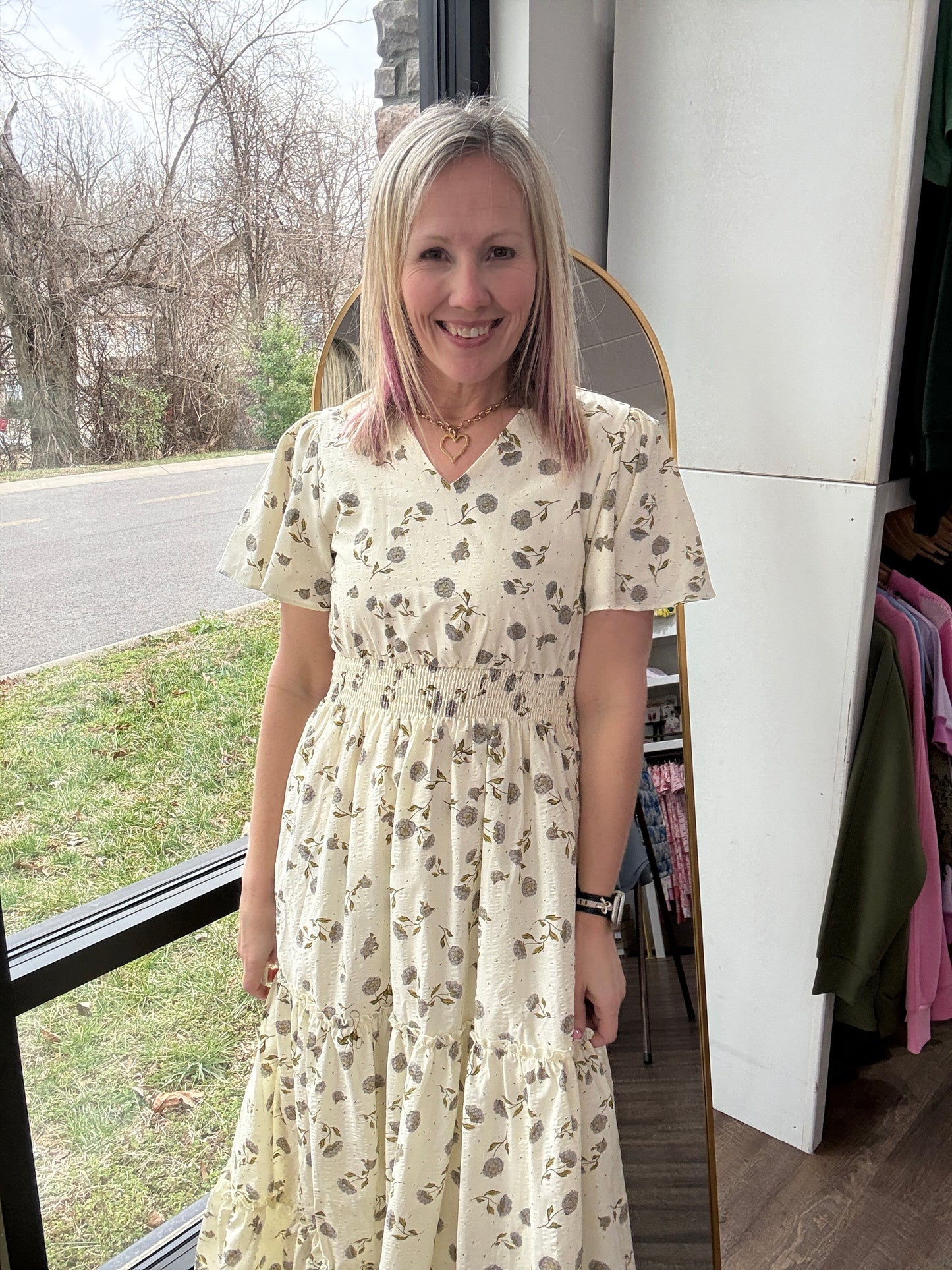 Lavender Hydrangea Dress