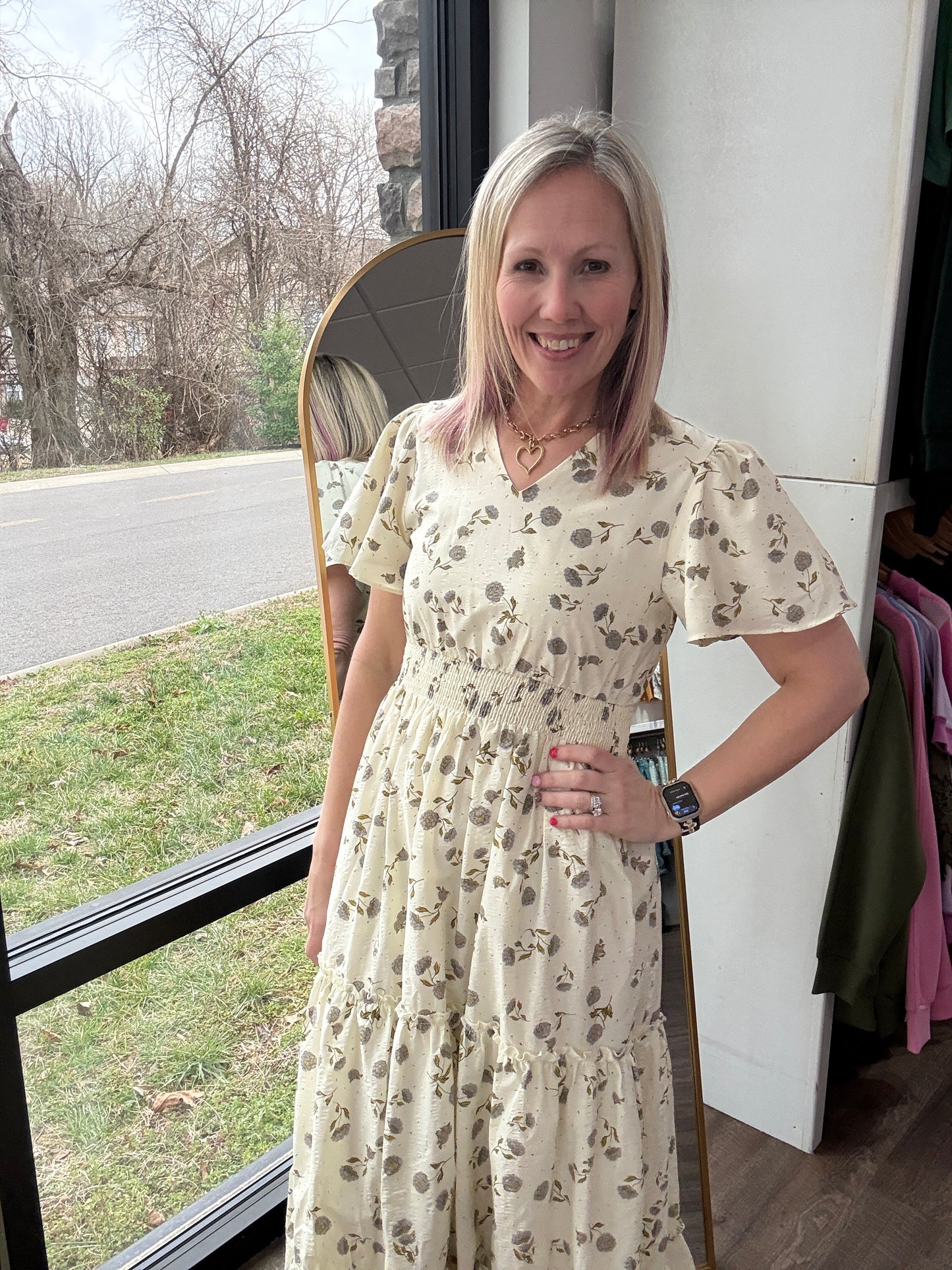 Lavender Hydrangea Dress