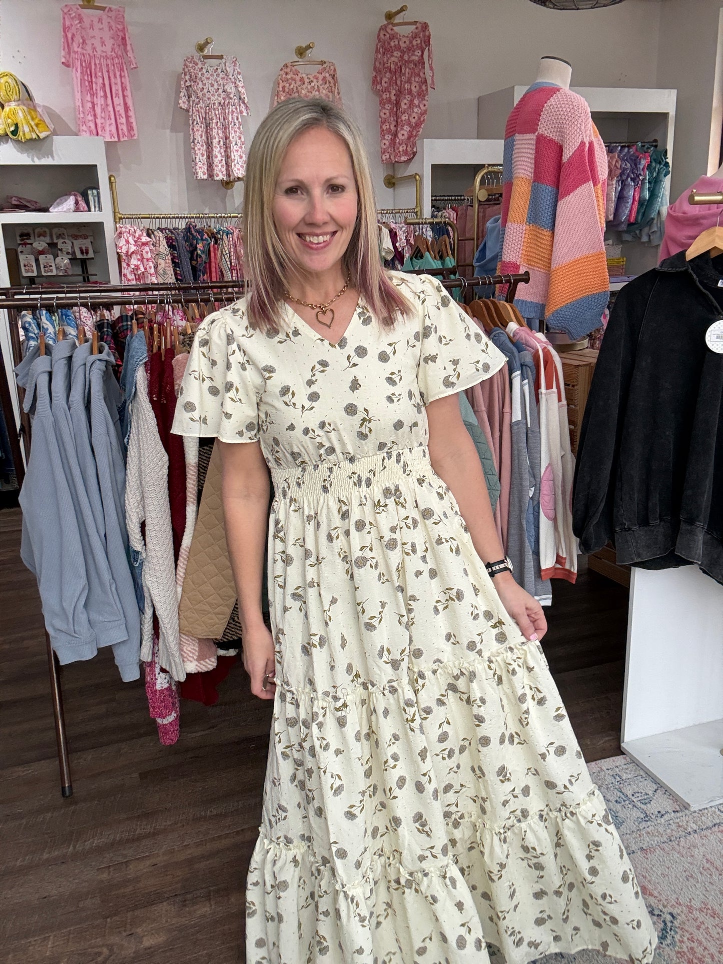 Lavender Hydrangea Dress