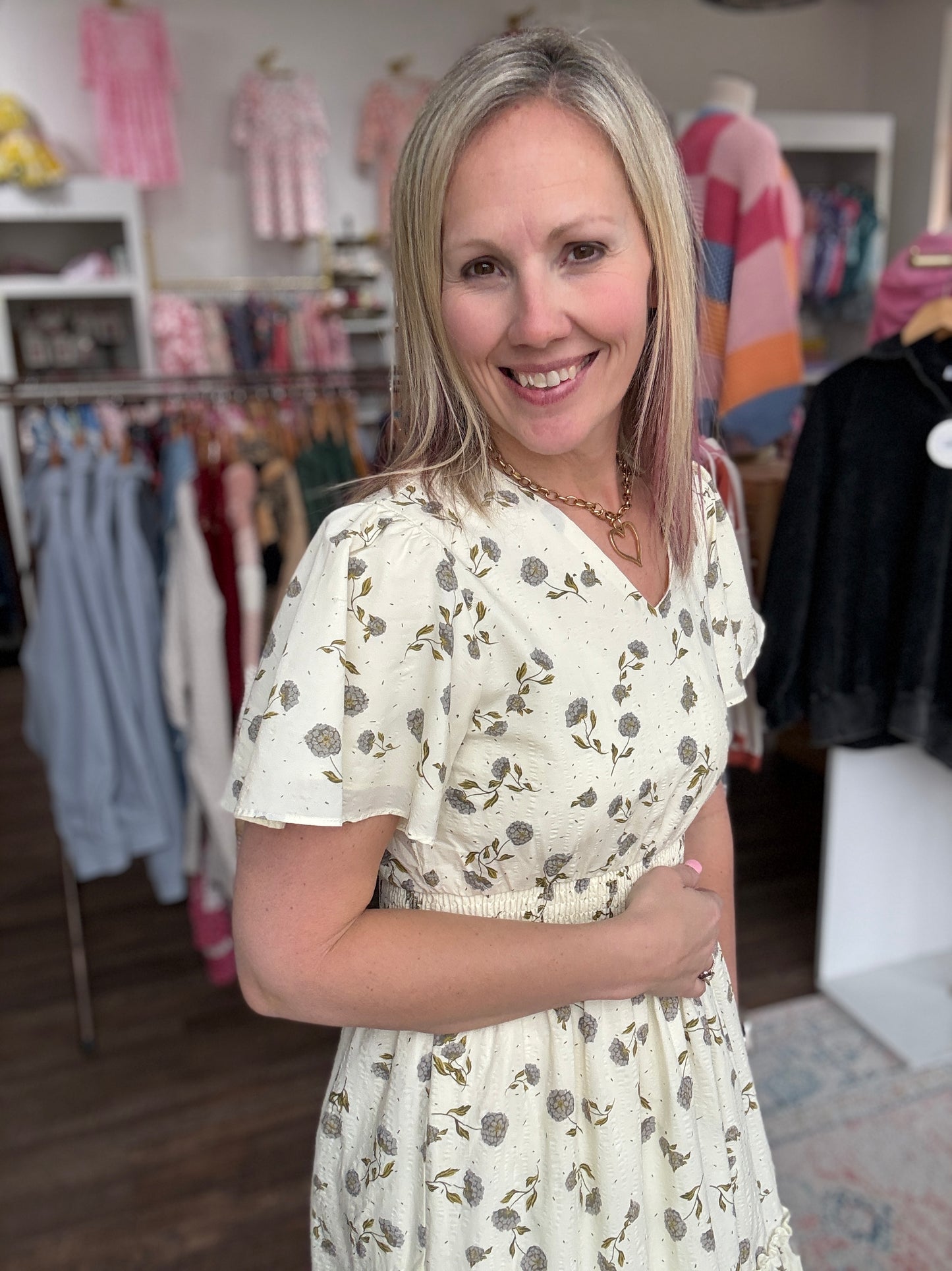 Lavender Hydrangea Dress