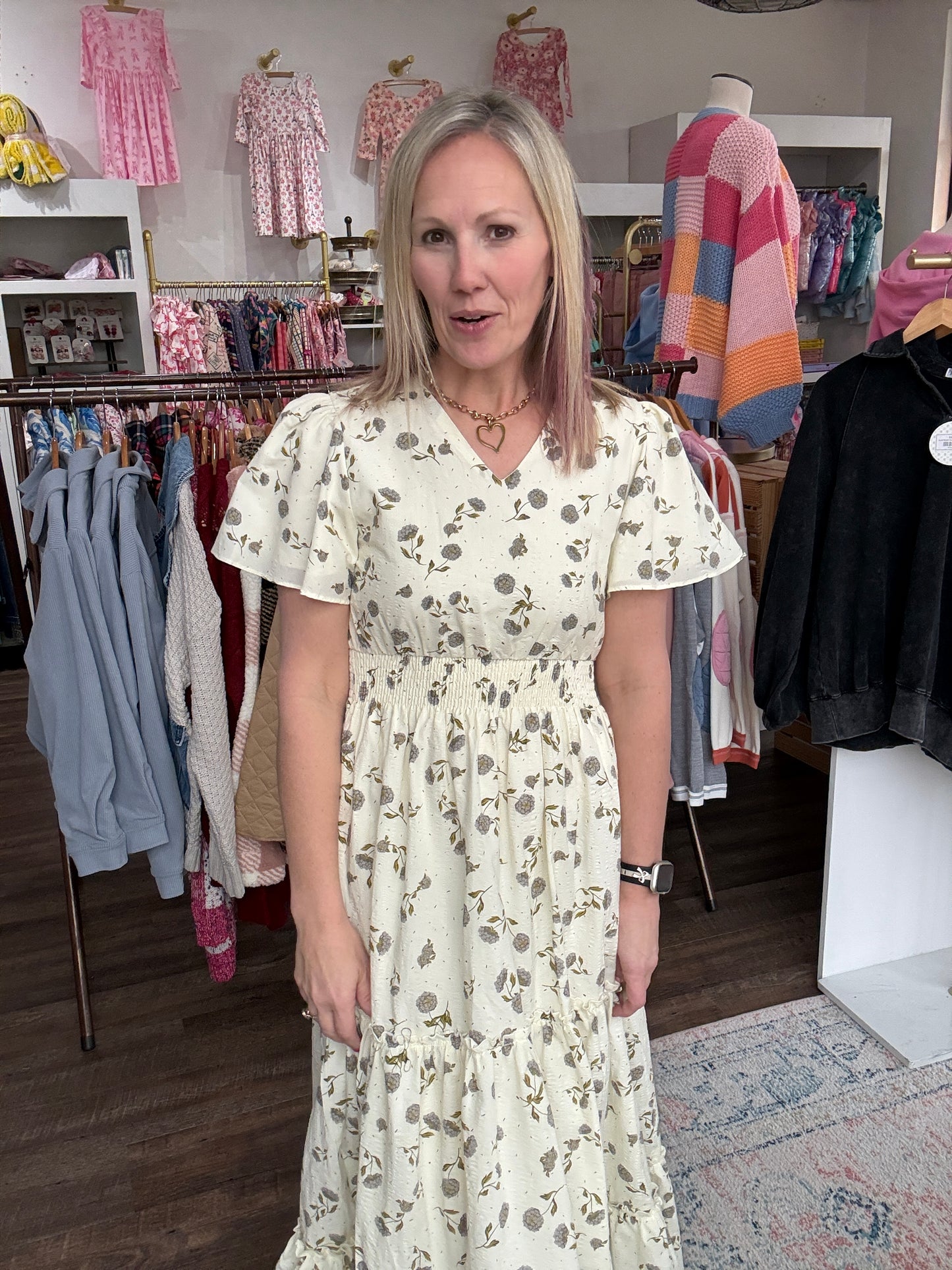 Lavender Hydrangea Dress