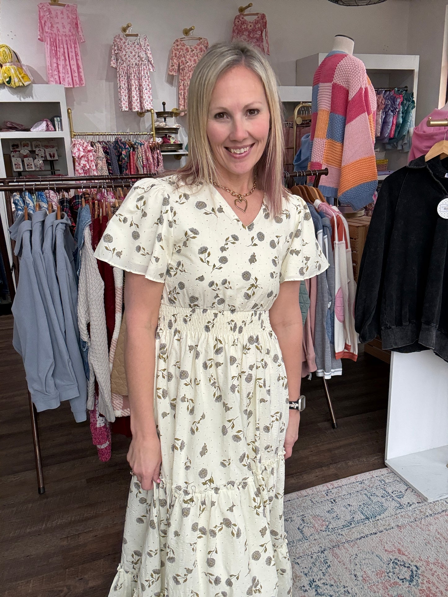 Lavender Hydrangea Dress