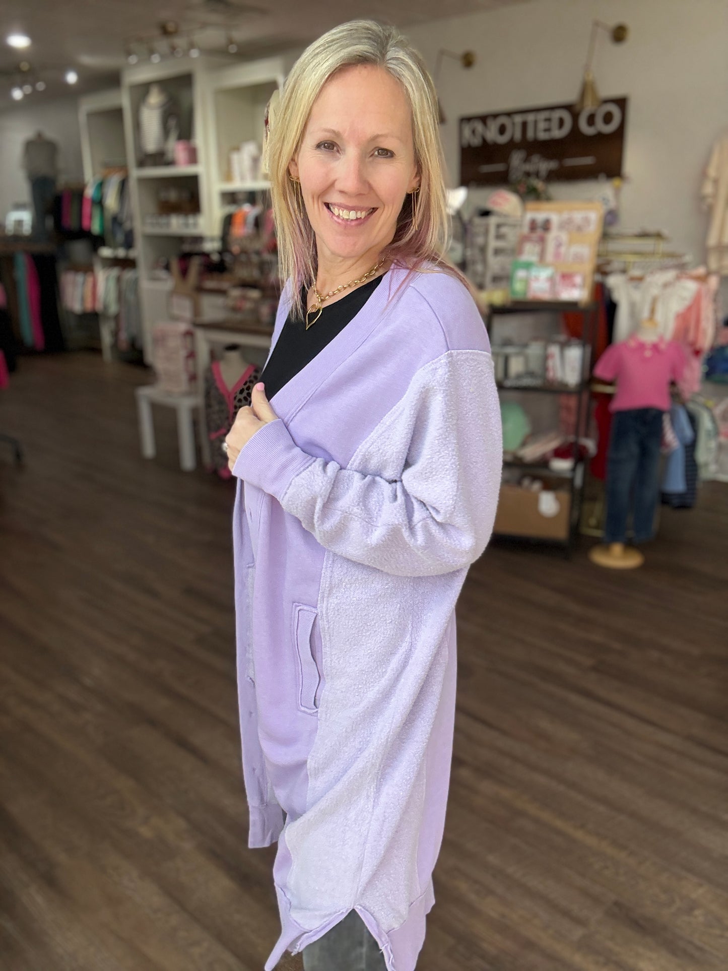 It's Friday Cardi- Purple