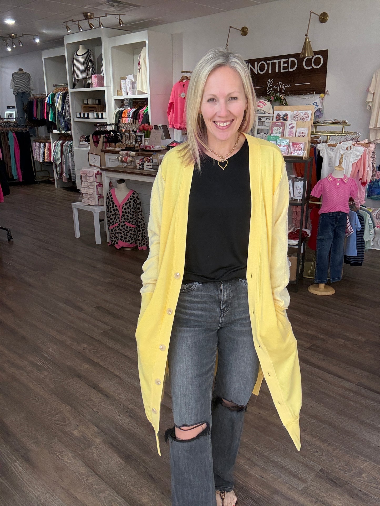 It's Friday Cardi- Yellow