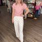 Polka Chic Trousers-Pink