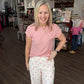 Polka Chic Trousers-Pink