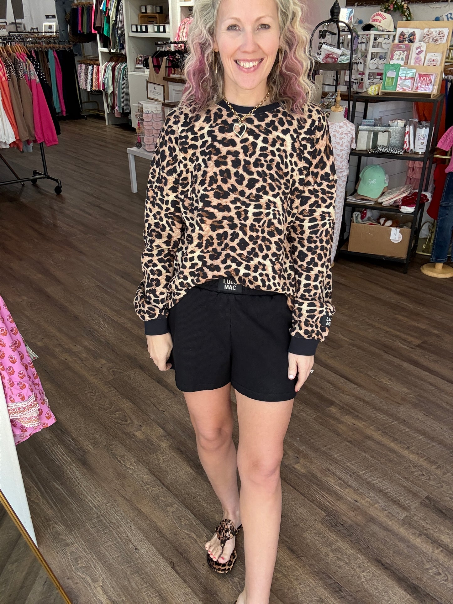 Waffle Pop Shorts- Black