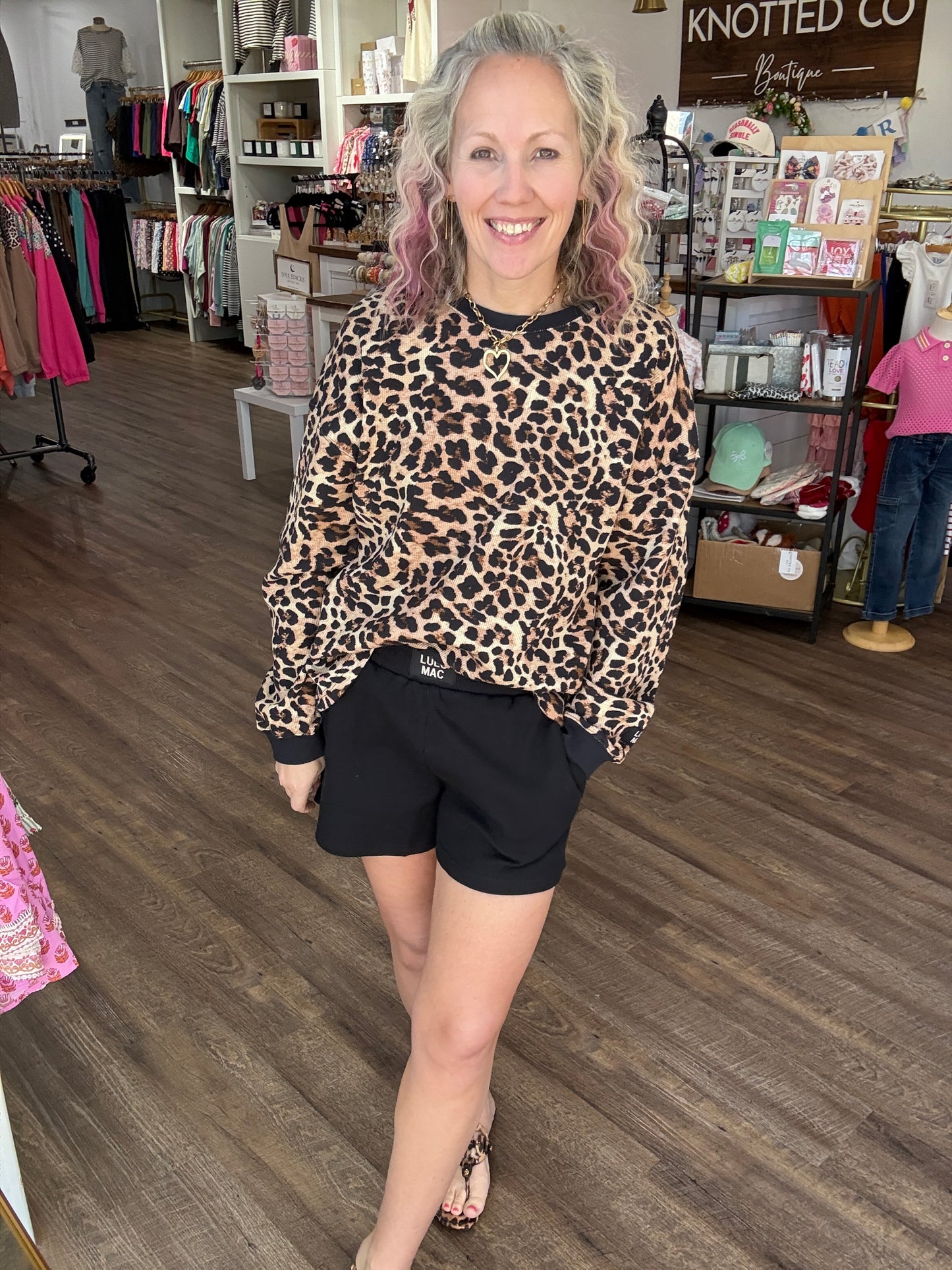 Waffle Pop Shorts- Black