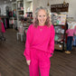 Waffle Pop Pants- Pink