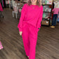 Waffle Pop Pants- Pink