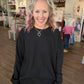 Waffle Pop Long Sleeve- Black