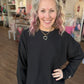 Waffle Pop Long Sleeve- Black