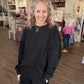 Waffle Pop Long Sleeve- Black