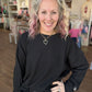 Waffle Pop Long Sleeve- Black