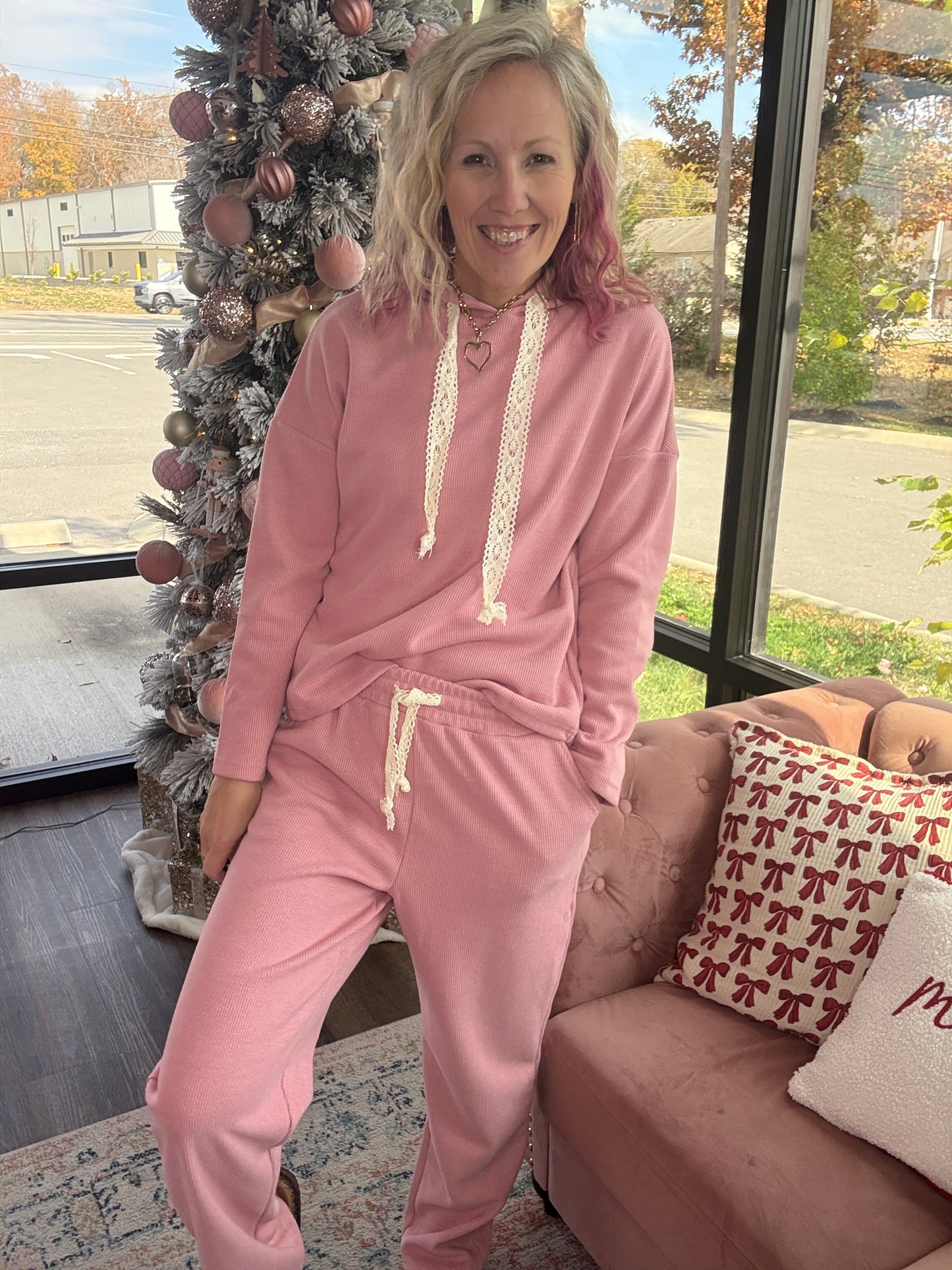 Frosted Rose Cord Set