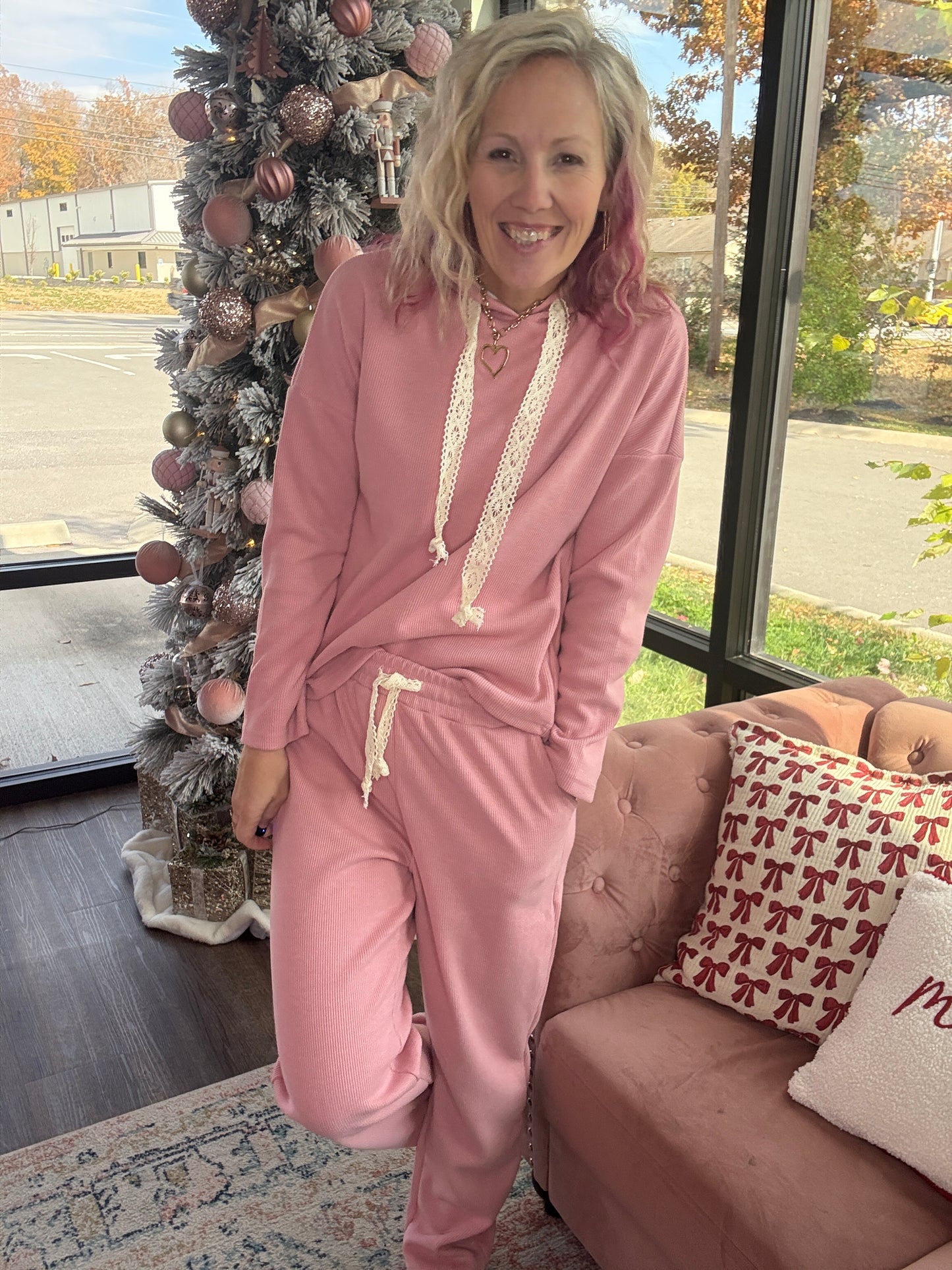 Frosted Rose Cord Set